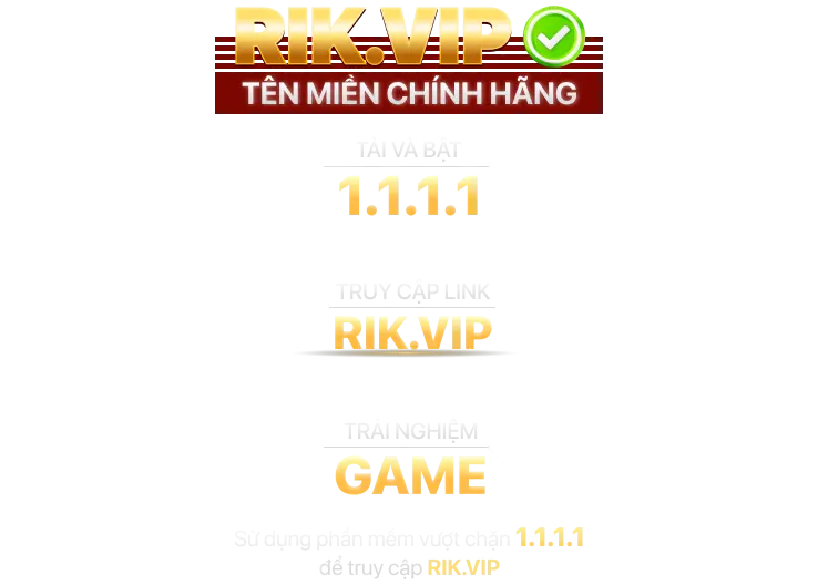 cài đặt 1.1.1.1 để truy cập rikvip